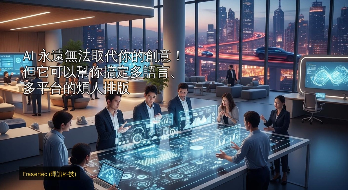 AI 永遠無法取代你的創意！但它可以幫你搞定多語言、多平台的煩人排版